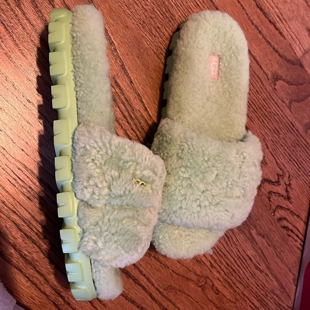 Green ugg slippers